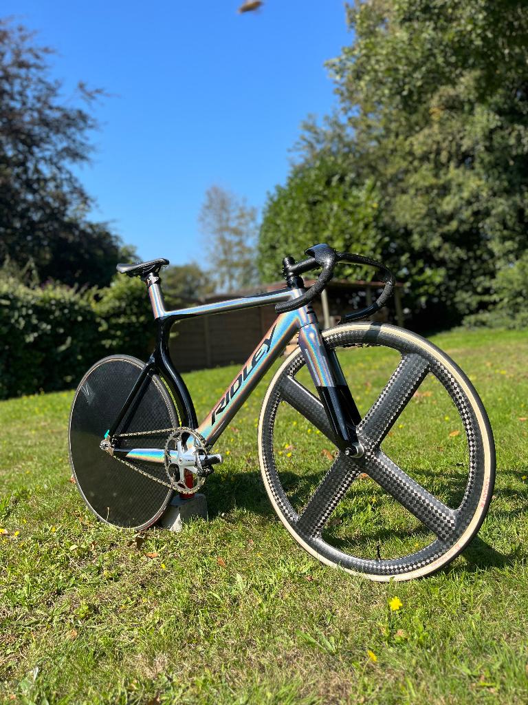 Piste fiets, Minder dan 10 versnellingen, Heren, Zo goed als nieuw, 57 tot 61 cm