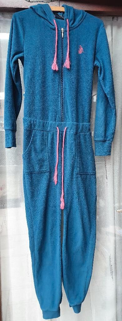 Blauw-groen huispak met kap van Mar Collection maat S, Kleding | Dames, Homewear, Gedragen, Maat 36 (S), Blauw, Ophalen of Verzenden