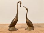 Set vintage messing vogelbeeldjes in mid-century stijl, Ophalen of Verzenden, Gebruikt, Dier