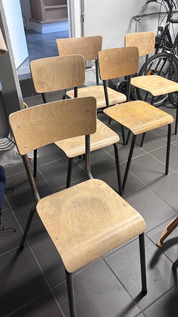 12 stoelen, Maison & Meubles, Chaises, Utilisé, Cinq, Six Chaises ou plus, Bois, Métal, Brun, Enlèvement