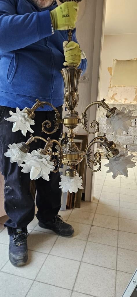 Lustres, Maison & Meubles, Lampes | Lustres, Enlèvement, Utilisé, Verre, Romantisch