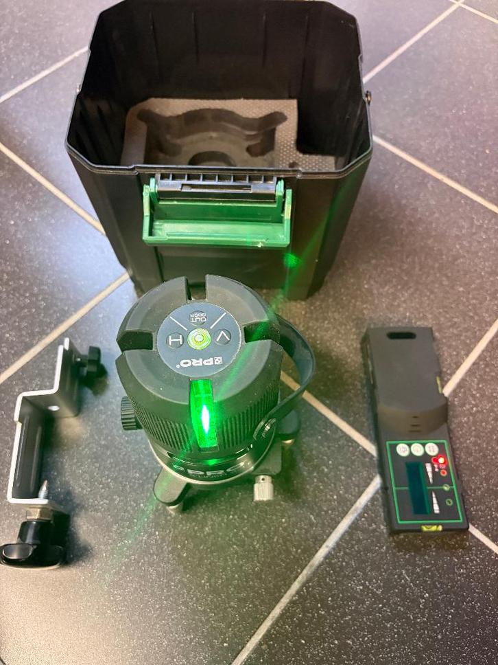 Groene kruislijnlaser CROSLINER PRO X-LINER 4.1G, Bricolage & Construction, Instruments de mesure, Comme neuf, Autres appareils de mesure ou compteurs