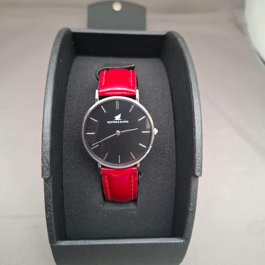 dameshorloge Hexter & Baines, Bijoux, Sacs & Beauté, Montres | Femmes, Montre-bracelet, Autres marques, Enlèvement ou Envoi, Cuir