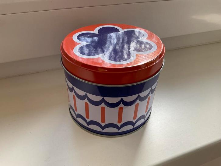 Boîte de rangement colorée, Collections, Boîte en métal, Comme neuf, Envoi