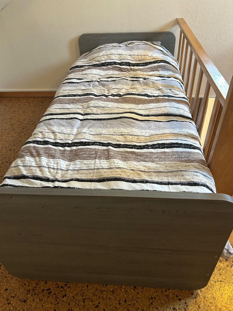 Bed 1-persoon, Huis en Inrichting, Slaapkamer | Bedden, Ophalen, Gebruikt, 90 cm, Eenpersoons