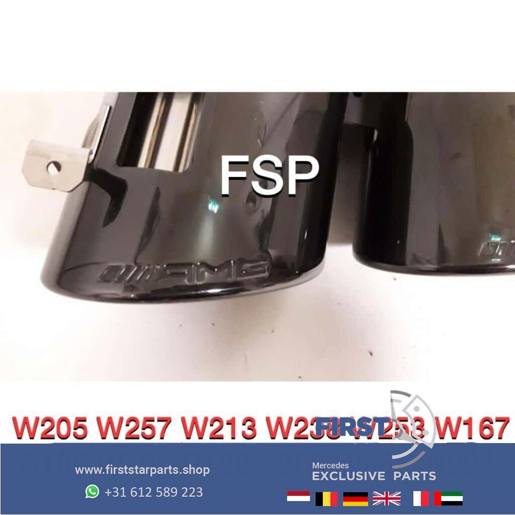 FACELIFT 43 AMG UITLAAT SIERSTUKKEN SET ZWART C43 E43 GLC43, Utilisé, -, -, Enlèvement ou Envoi