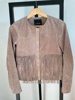 Trendy vestje met franjes en drukknoppen, Kleding | Dames, Jasjes, Kostuums en Pakken, Beige, Ophalen of Verzenden, Zo goed als nieuw