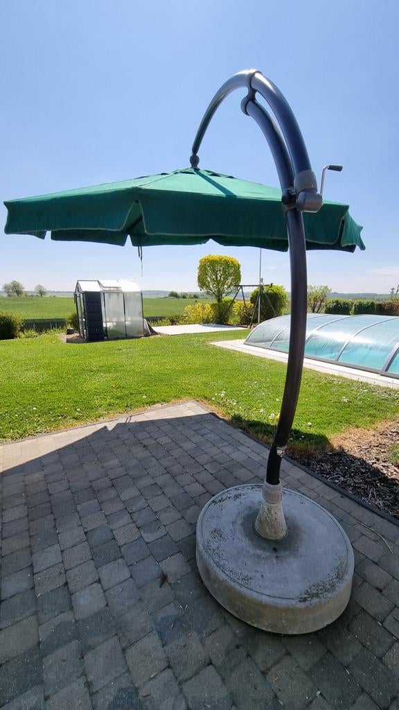 Parasol, diameter 3 meter, verstelbaar, Ophalen, Overige typen, 2 tot 3 meter, Verstelbaar