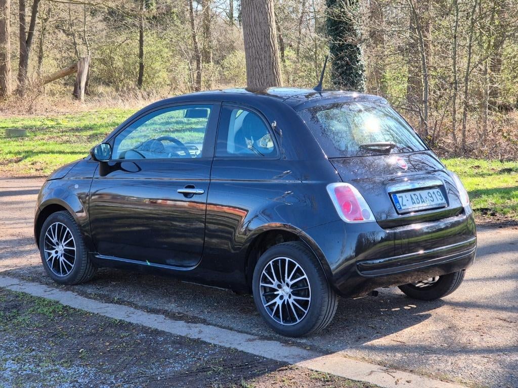 Fiat 500 - 0.9twinturbo - 2014 - 97 d km - Airco - Garantie, Voorwielaandrijving, Stof, Euro 6, Zwart