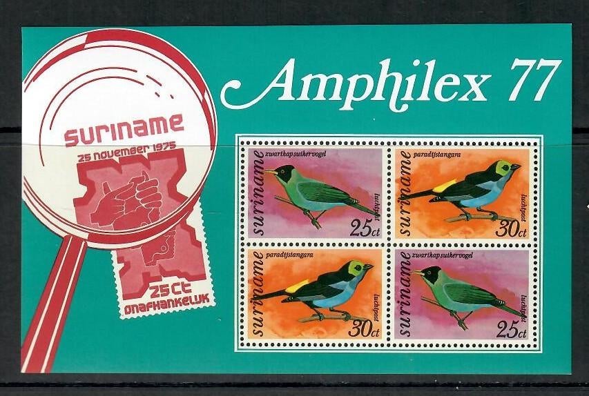 Suriname yvertnrs.: blok 24 postfris, Enlèvement ou Envoi, Non oblitéré