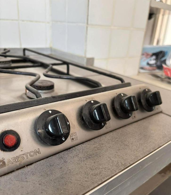 Taque gaz Ariston, Elektronische apparatuur, Kookplaten, Gebruikt, Inbouw, Gas, 4 kookzones, Ophalen