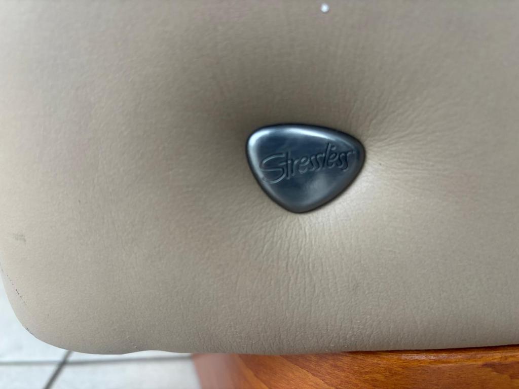 Stressless 3 zitszetel - wit beige, Huis en Inrichting, Ophalen, Gebruikt