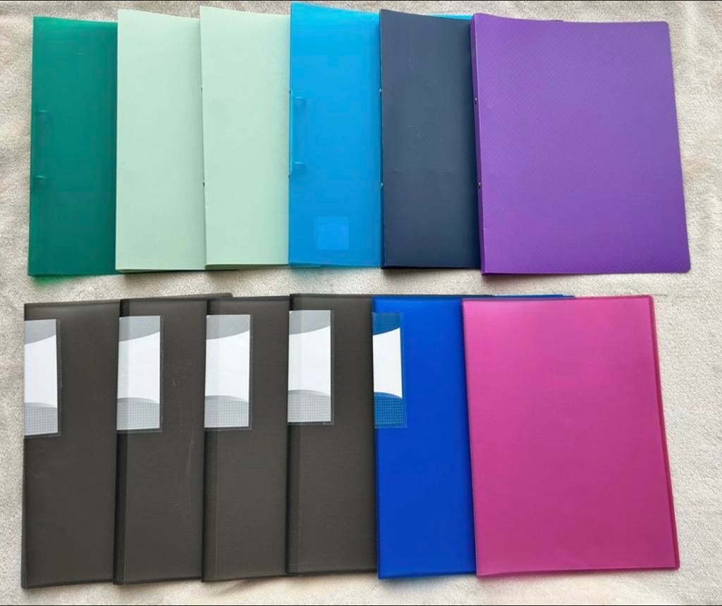 Schoolset kaften + insteekhoezen - 12 stuks – A4, Ophalen of Verzenden, Gebruikt