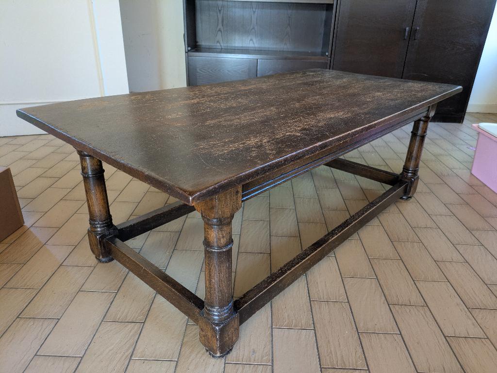 Rustieke salontafel – massief hout, Huis en Inrichting, Tafels | Salontafels, Ophalen, Gebruikt, 100 tot 150 cm, 50 tot 100 cm