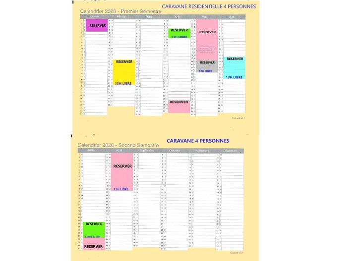 LOCATION CARAVANE RÉSIDENTIELLE POUR 4 PERSONNES, Caravanes & Camping, Location