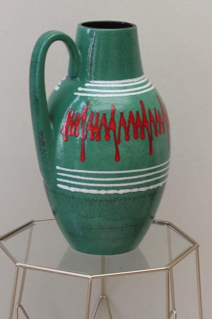 Vase vintage 1970 céramique Germany cruche 38cms déco +++, Enlèvement ou Envoi