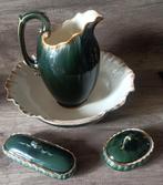 Nécessaire de toilette Sarreguemines vert, Antiquités & Art, Antiquités | Céramique & Poterie, Enlèvement ou Envoi