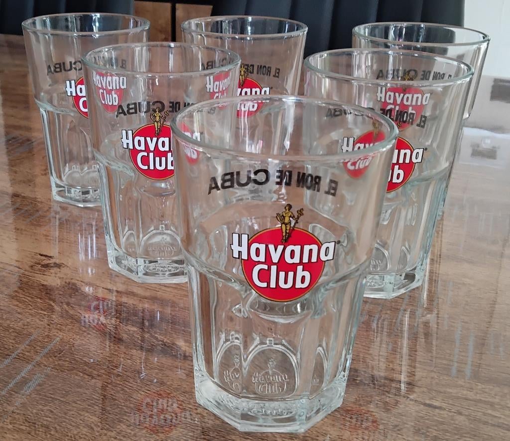 Nieuwe Originele Havana Club Set 6 Glazen, Verzamelen, Ophalen of Verzenden