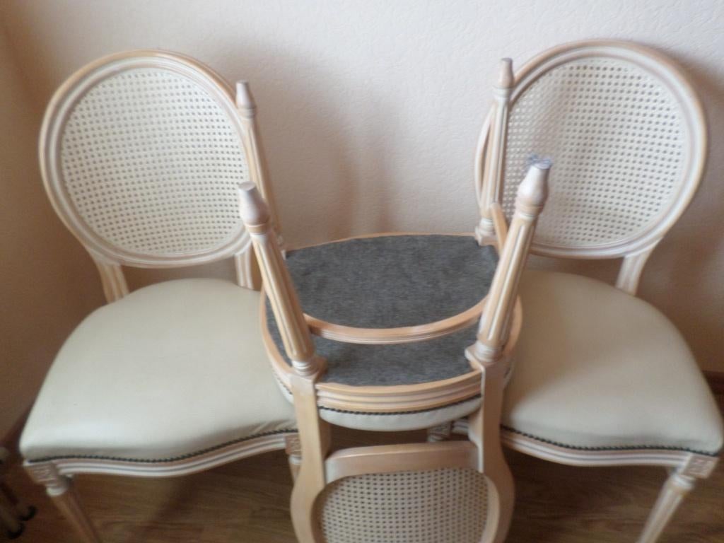 Zes medaillonstoelen, Maison & Meubles, Chaises, Utilisé, Bois, Enlèvement