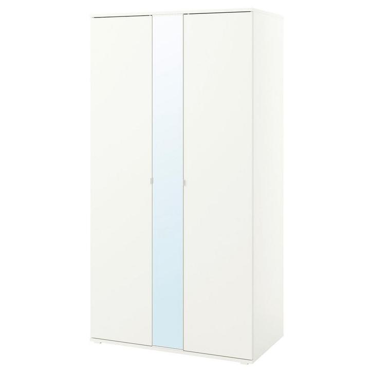 VIHALSArmoire 2 portes, blanc, ikea  105x57x200 cm, Maison & Meubles, Armoires | Penderies & Garde-robes, Comme neuf, 150 à 200 cm