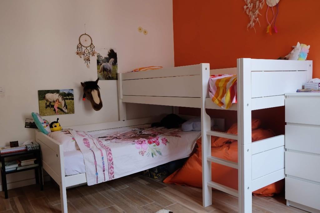 Hoek stapelbed Lifetime, Huis en Inrichting, Slaapkamer | Stapelbedden en Hoogslapers, Gebruikt, Stapelbed, 100 cm, Overige maten