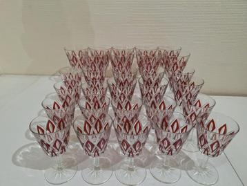 Vintage Reims Harlequin glazen beschikbaar voor biedingen