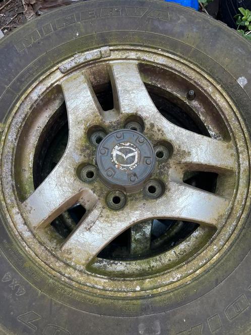 Alu velgen Ford, Mazda jeep met band, Auto-onderdelen, Banden en Velgen, Band(en), Winterbanden, Gebruikt, Ophalen