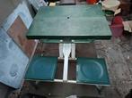 plooitafel met vaste stoeltjes, Huis en Inrichting, Ophalen of Verzenden, Gebruikt