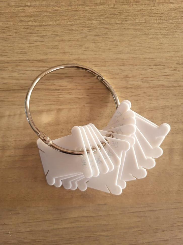 Borduurgaren kaartjes op ring 3 Euro, Hobby & Loisirs créatifs, Broderie & Machines à broder, Utilisé, Pièce ou Accessoires, Enlèvement ou Envoi