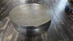 Salontafel in gehamerd metaal, Huis en Inrichting, Tafels | Salontafels, Ophalen, Gebruikt, Gehamerd metaal, Rond