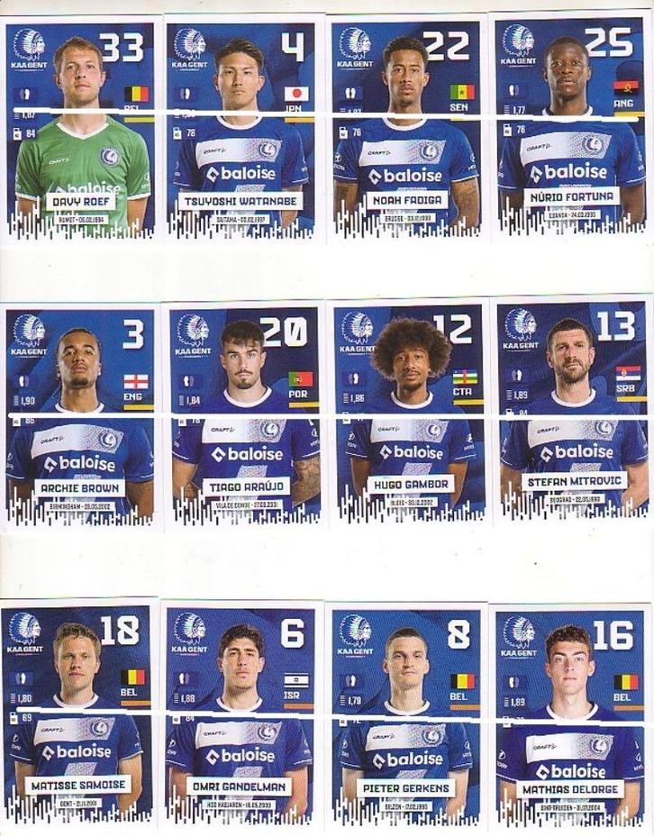 Panini Pro League 2024 - 2025 / KAA Gent / 23 stickers, Verzamelen, Sportartikelen en Voetbal, Nieuw, Poster, Plaatje of Sticker