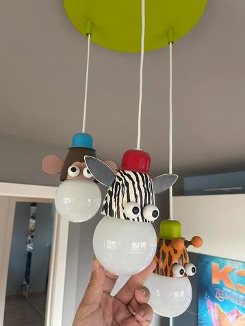 Kinderkamer hanglamp dieren Aap / Zebra / Giraf dieren, Enlèvement, Comme neuf
