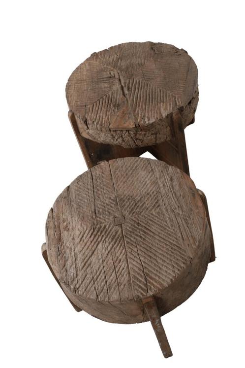 oud houten robuuste salontafel(s, Antiek en Kunst, Curiosa en Brocante, Ophalen of Verzenden