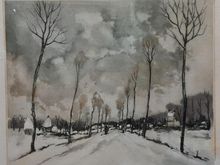Roger Hebbelinck naar een werk van Saverys, Antiek en Kunst, Kunst | Litho's en Zeefdrukken, Ophalen