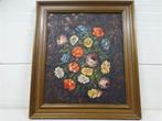 A5252 Mooie Klassie sil leven met bloemen, Antiek en Kunst, Kunst | Schilderijen | Klassiek, Ophalen of Verzenden