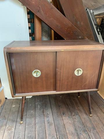 Dual Vintage record player built in furniture
