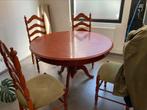 Ronde tafel  en vier stoelen, Huis en Inrichting, Ophalen, Gebruikt