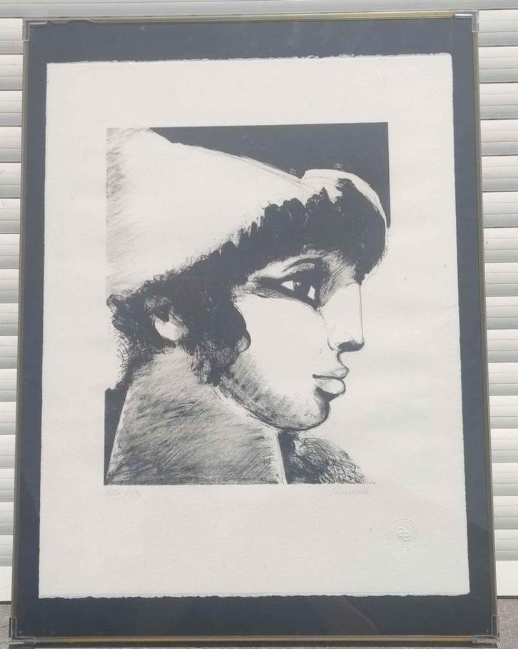 Lithographie signe Roger somville, Antiquités & Art, Art | Lithographies & Sérigraphies, Enlèvement ou Envoi