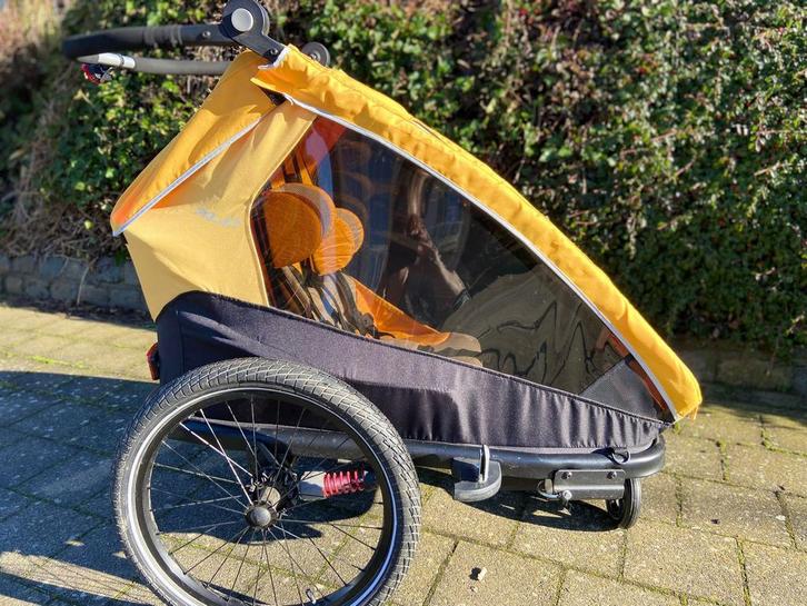 Remorque à vélo DUO (2 enfants) en PARFAIT état, Vélos & Vélomoteurs, Accessoires vélo | Remorques, Comme neuf, Enlèvement