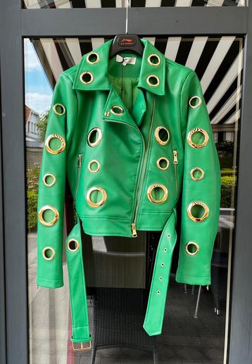 Nieuw mooie groene lederjacket - XL voor meisjes/vrouwen beschikbaar voor biedingen