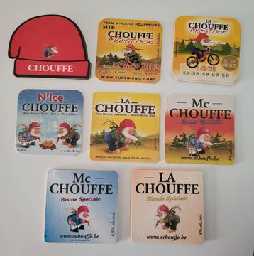 Bierviltjes la chouffe brune blonde n'ice mc chouffe  disponible aux enchères