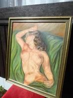 vintage naakt schilderij `` Schone Slaapster``, Ophalen of Verzenden