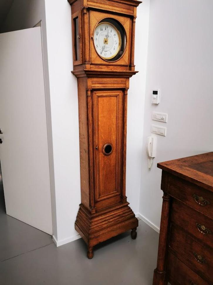 Elegante grootvadersklok, gesigneerd M.C. Smolders à Tongres, Antiek en Kunst, Antiek | Klokken, Ophalen