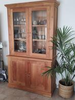 Buffetkast - volle teak, Huis en Inrichting, Kasten | Buffetkasten, Ophalen, Glas, 100 tot 150 cm, 200 cm of meer