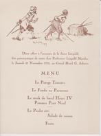 Saint-Leopold-menu 1932, Ophalen of Verzenden, Zo goed als nieuw, Overige typen
