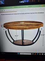 Ronde Moderne Rustieke Bruine Salontafel, Huis en Inrichting, Ophalen, Nieuw, Overige houtsoorten