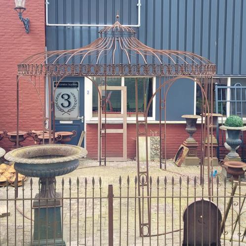 Zwaar rond massief smeedijzeren prieel, Tuin en Terras, Overkappingen, Zo goed als nieuw, Tuinpaviljoen, Ophalen of Verzenden