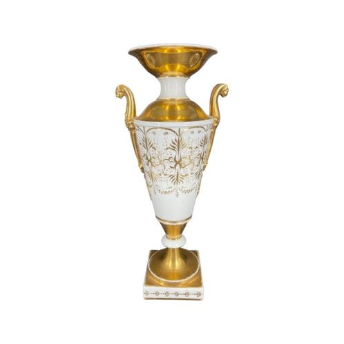 Vase Médicis Empire Vienne à Double Anses Ornements en Or, Antiquités & Art, Antiquités | Porcelaine, Enlèvement ou Envoi