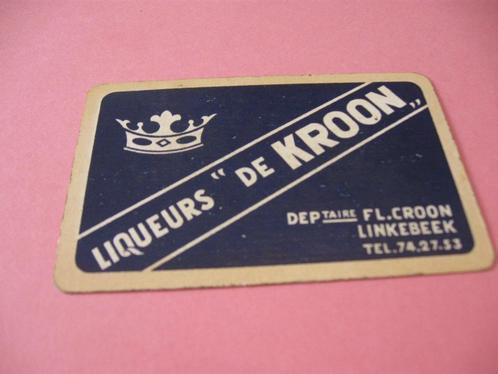 1 oude losse speelkaart likeuren De Kroon , Linkebeek (35), Collections, Cartes à jouer, Jokers & Jeux des sept familles, Comme neuf