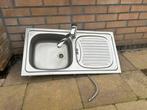 Afwasbak met kraan inox, Huis en Inrichting, Ophalen, Zo goed als nieuw
